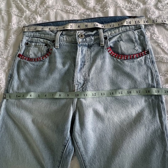 NSF HANK Blanket Stitch 5 Pocket Light Wash Denim Reflection Wash Jeans Size 28 - Picture 11 of 12